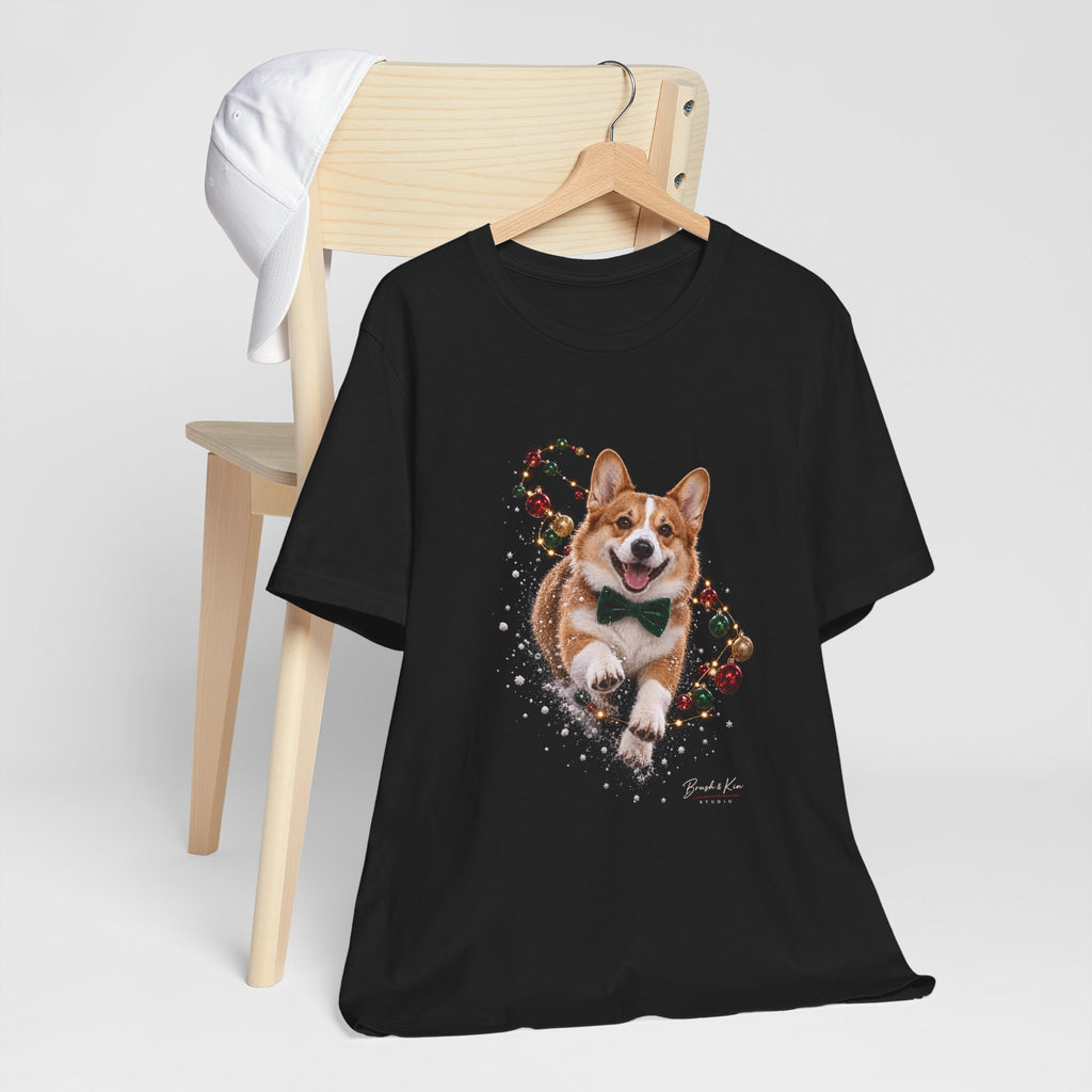 Corgi Christmas Tee — Festive Dog Holiday T-Shirt