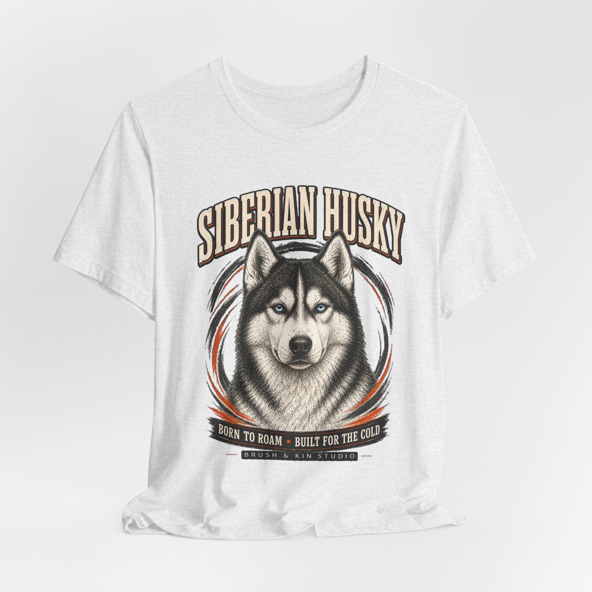 Siberian Husky T-Shirt – "Born to Roam, Built for the Cold" Graphic Tee