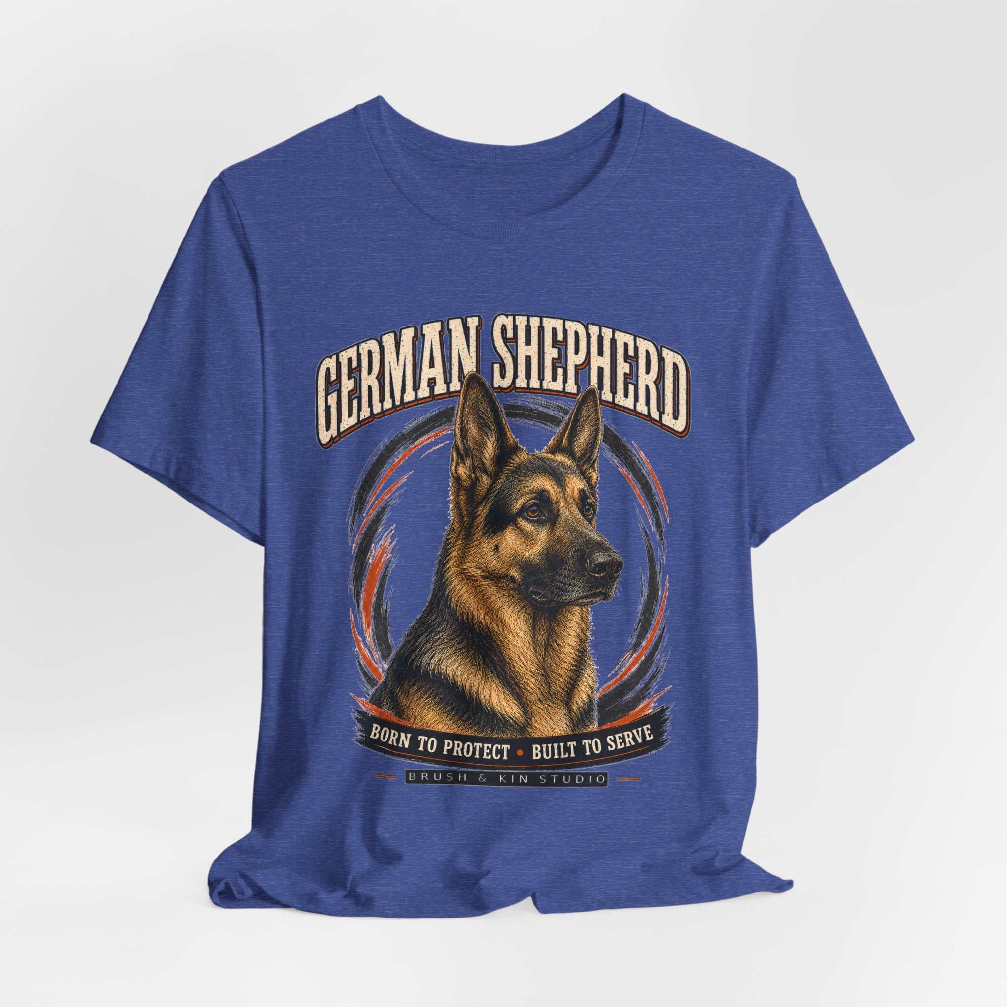 German Shepherd T-Shirt – "Born to Protect, Built to Serve" Dog Lover Tee