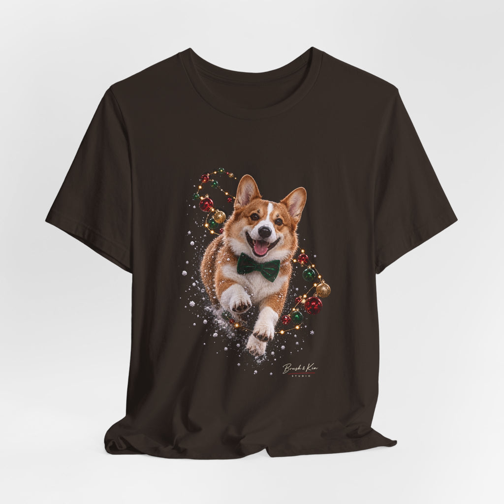 Corgi Christmas Tee — Festive Dog Holiday T-Shirt