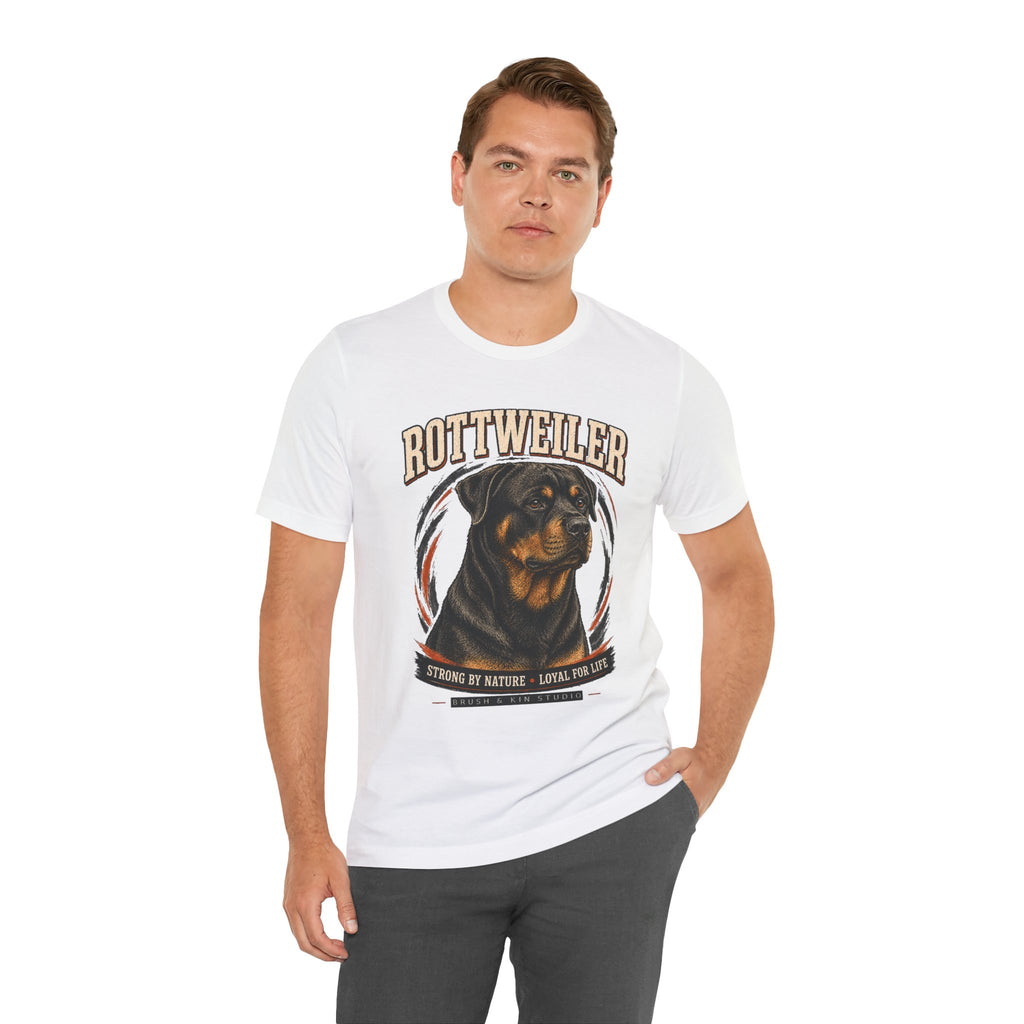 Rottweiler Tee — Strong by Nature, Loyal for Life Dog Lover T‑Shirt