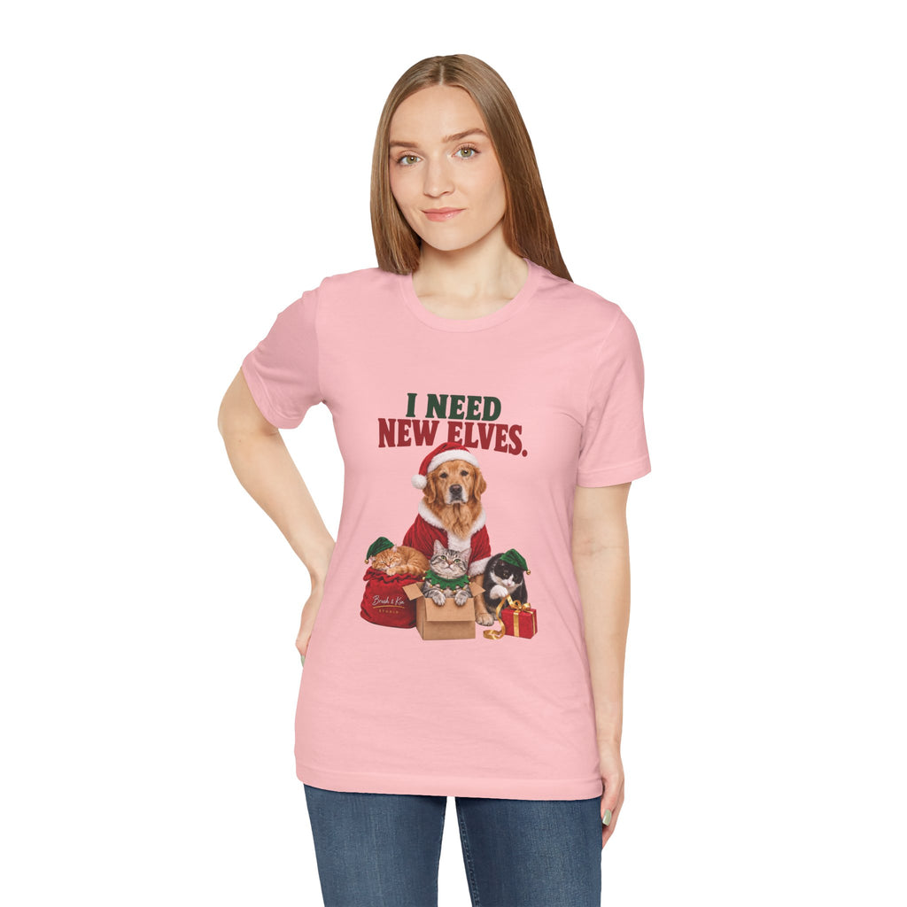 I Need New Elves Christmas Dog T-Shirt