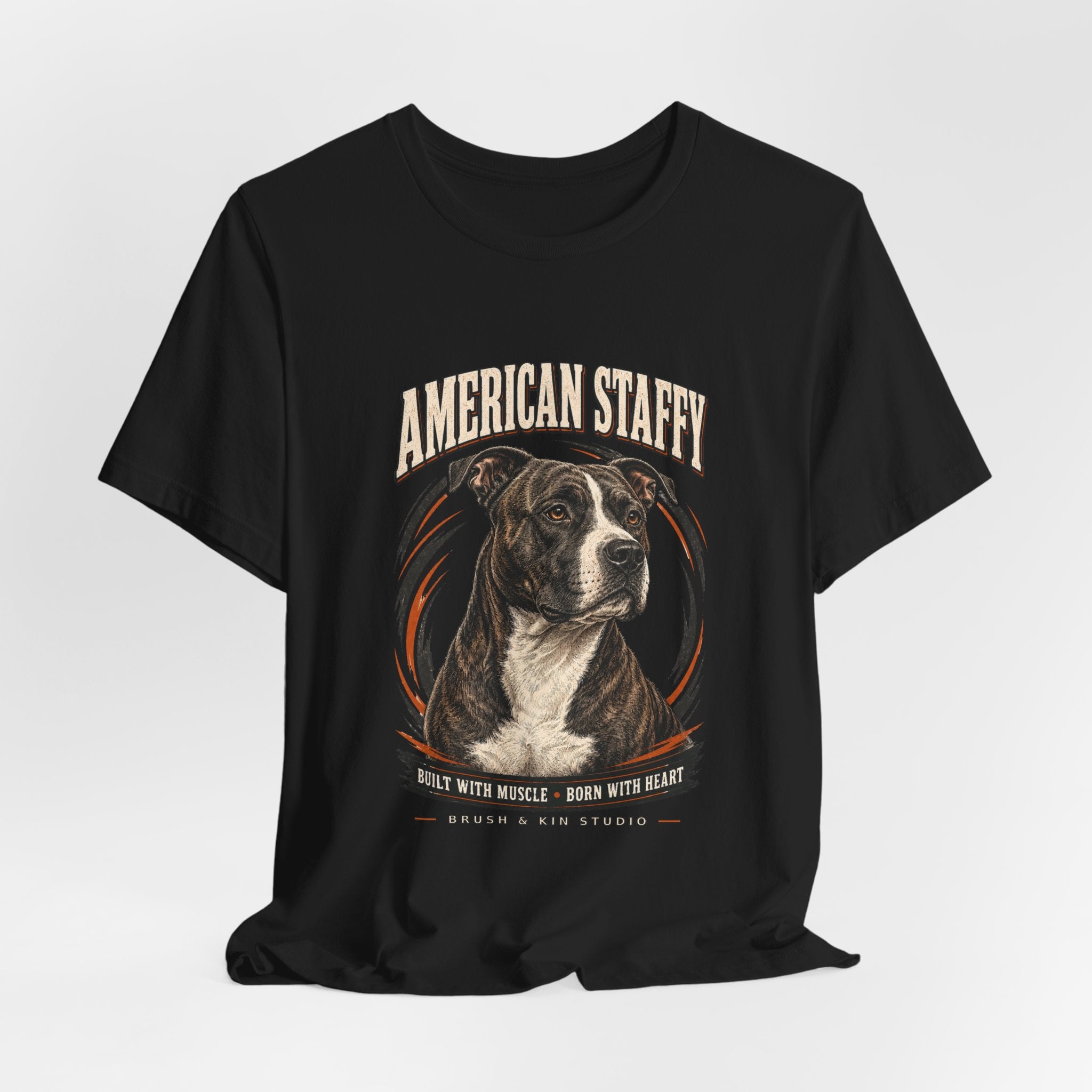American Staffy Dog T-Shirt — "Soul With Muscles, Nose With Heart" Graphic Tee