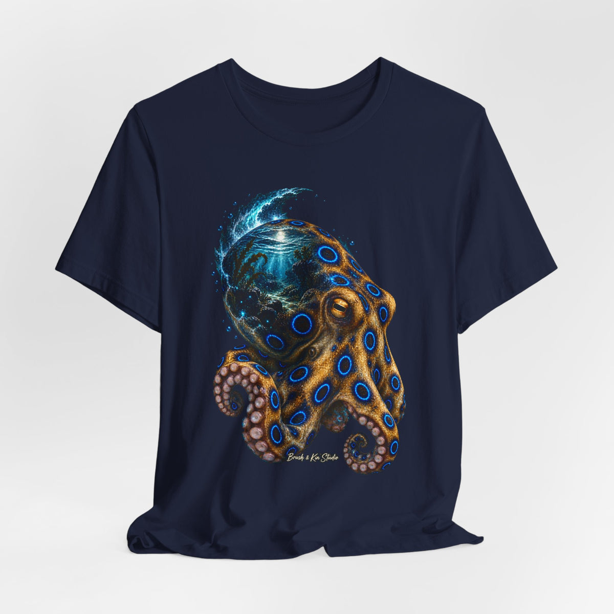 Blue-Ringed Octopus Graphic Tee — Electric Ocean Marine Life T-Shirt
