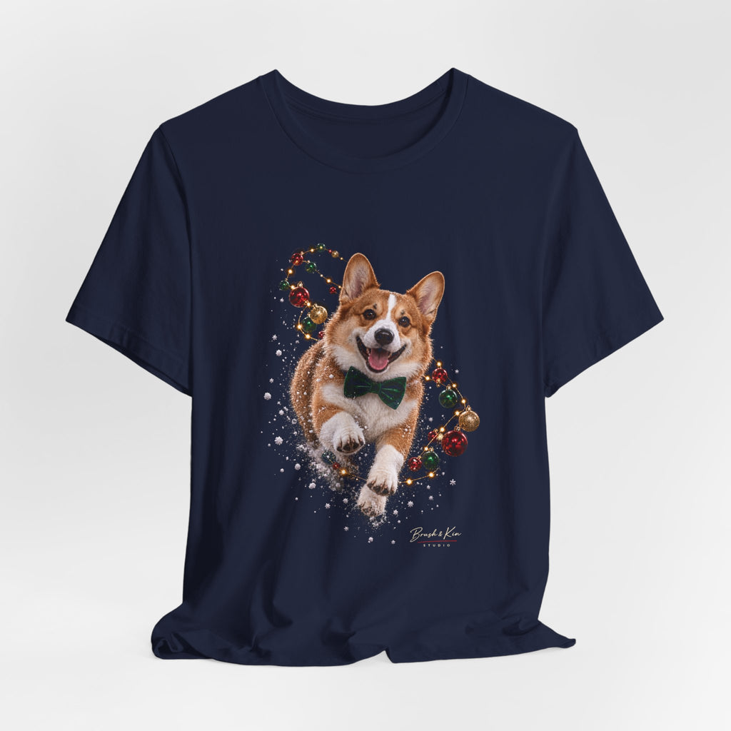 Corgi Christmas Tee — Festive Dog Holiday T-Shirt