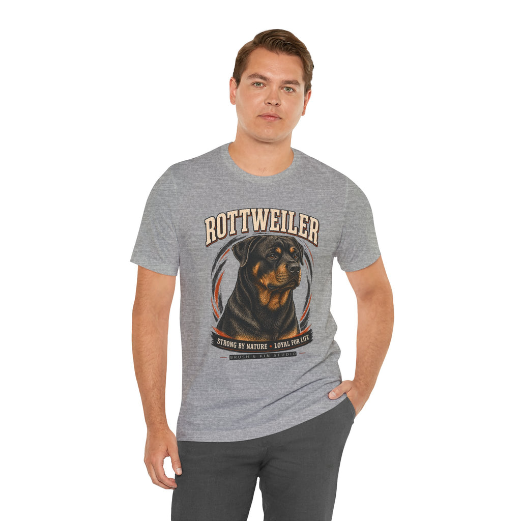 Rottweiler Tee — Strong by Nature, Loyal for Life Dog Lover T‑Shirt