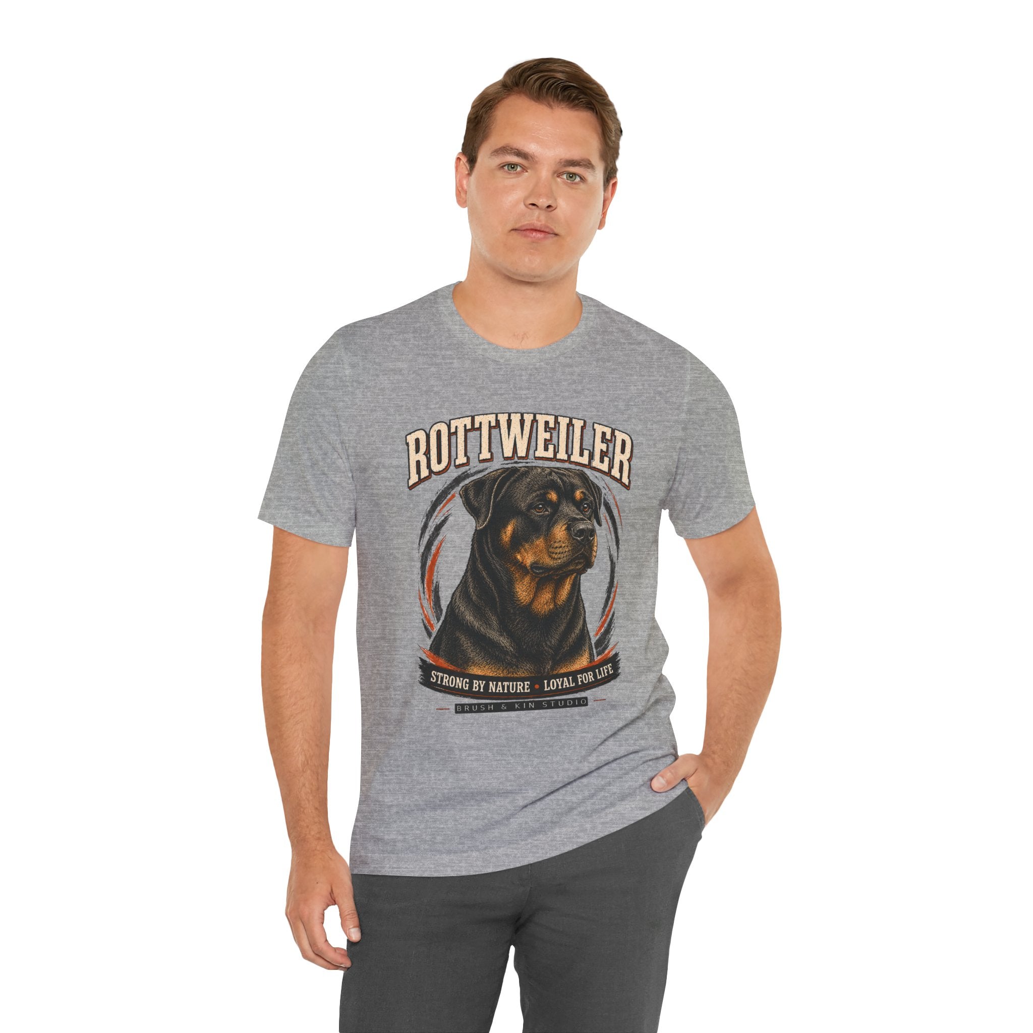 Rottweiler Tee — Strong by Nature, Loyal for Life Dog Lover T‑Shirt