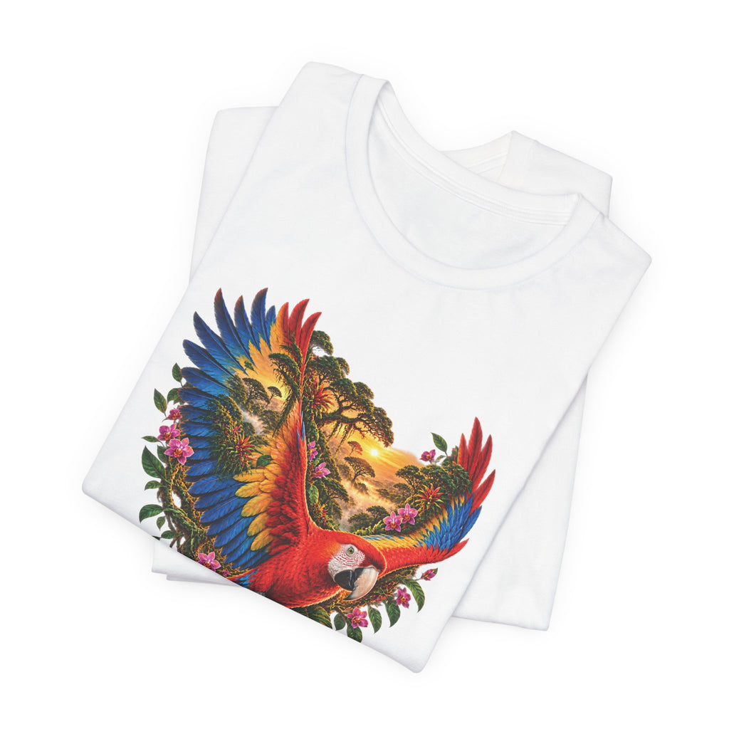 Macaw Paradise T‑Shirt — Colorful Tropical Parrot Graphic Tee