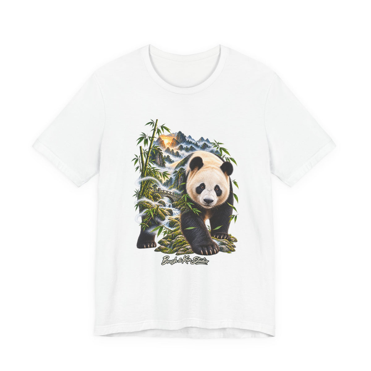 Panda Wilderness Tee — Cute Panda & Bamboo Graphic T-Shirt