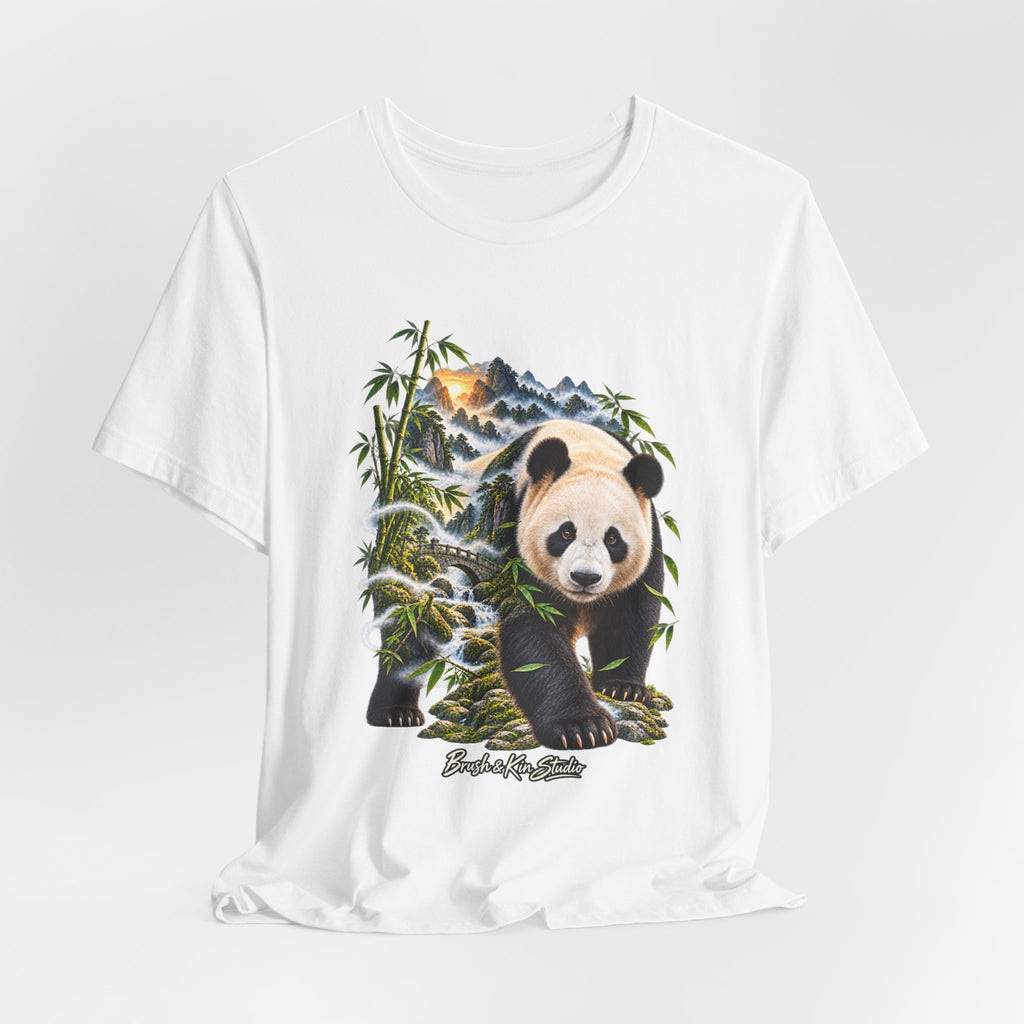Panda Wilderness Tee — Cute Panda & Bamboo Graphic T-Shirt
