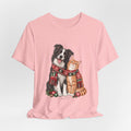 Holiday Dog and Cat Tee — Cozy Scarf Pets Christmas T-Shirt