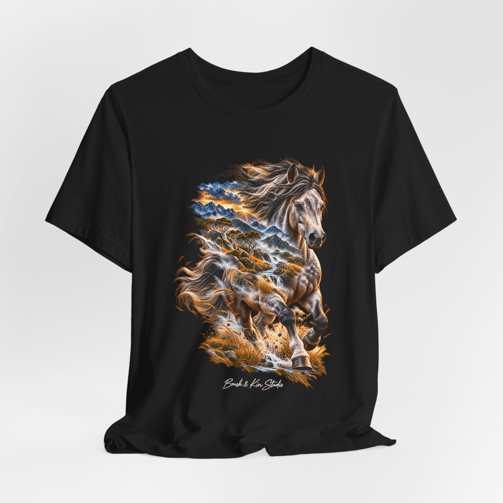 Horse Spirit T‑Shirt — 'Ride the Wild Wind' Graphic Tee