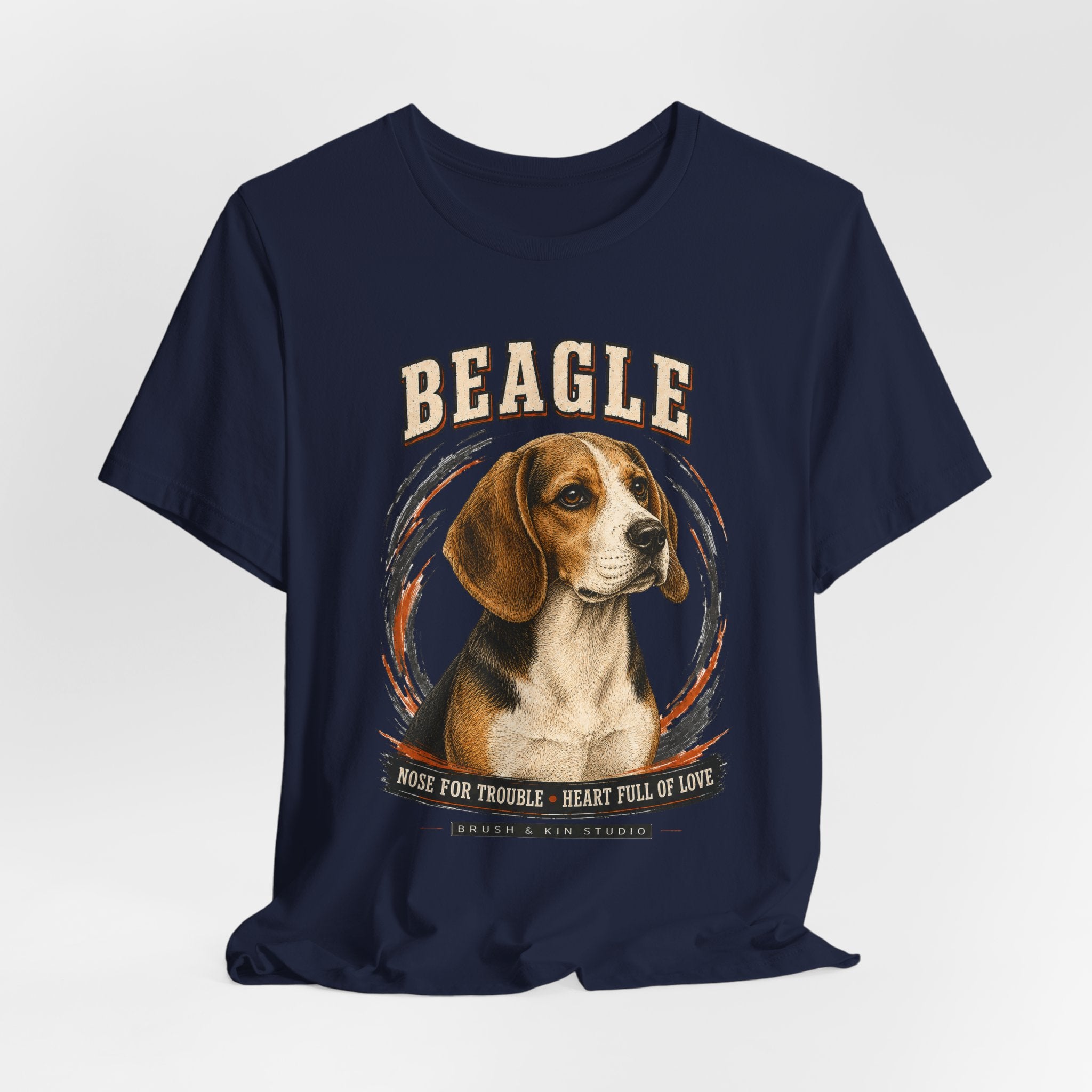 Beagle T-Shirt – 'Beagle: Nose for Trouble, Heart Full of Love' Graphic Tee