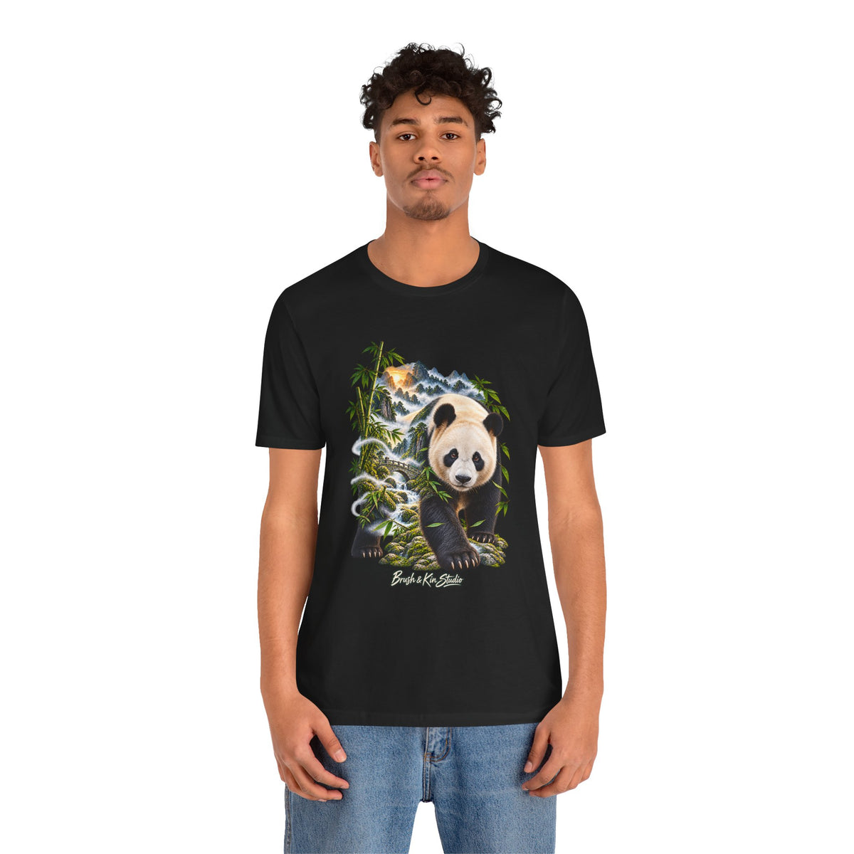 Panda Wilderness Tee — Cute Panda & Bamboo Graphic T-Shirt