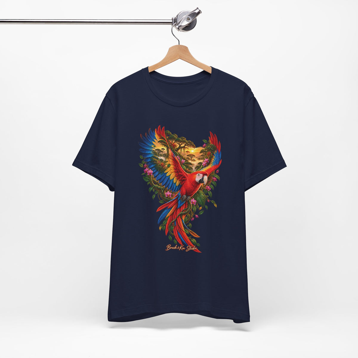 Macaw Paradise T‑Shirt — Colorful Tropical Parrot Graphic Tee