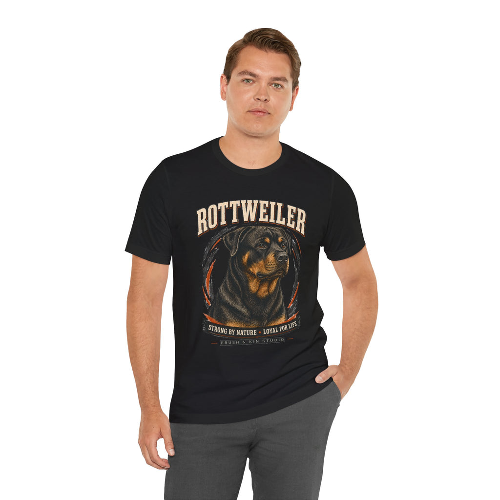 Rottweiler Tee — Strong by Nature, Loyal for Life Dog Lover T‑Shirt