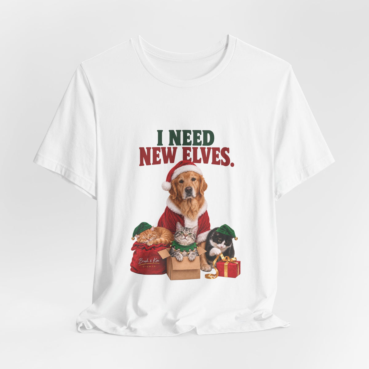 I Need New Elves Christmas Dog T-Shirt