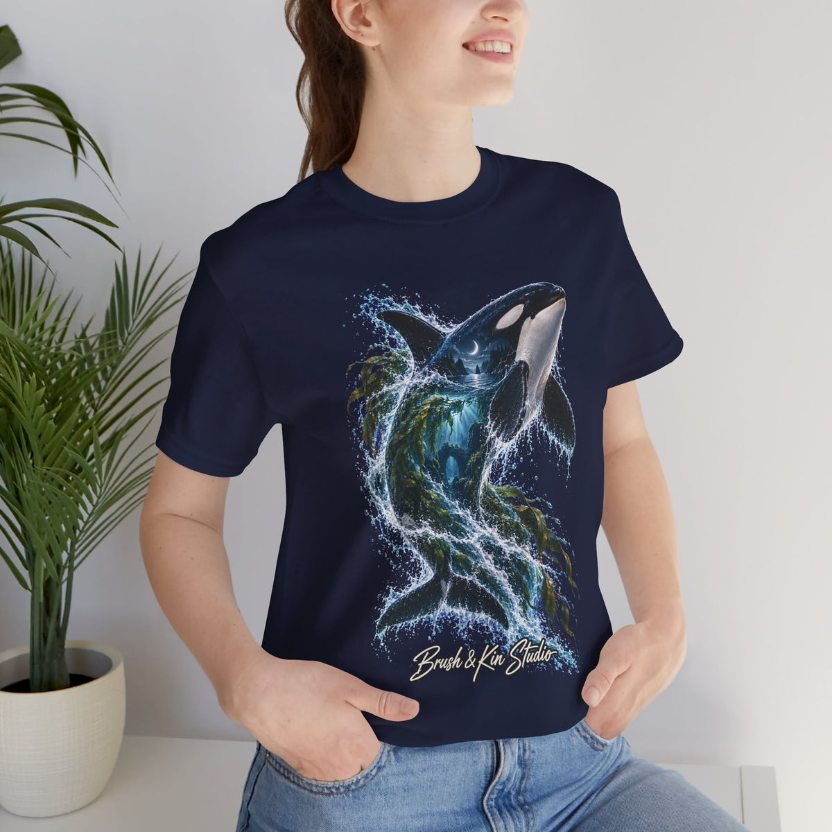 Orca Wave Surf T-Shirt — Bold Killer Whale Surfing Graphic Tee