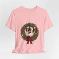 Christmas Cat Wreath T-Shirt — Holiday Ragdoll Cat Tee