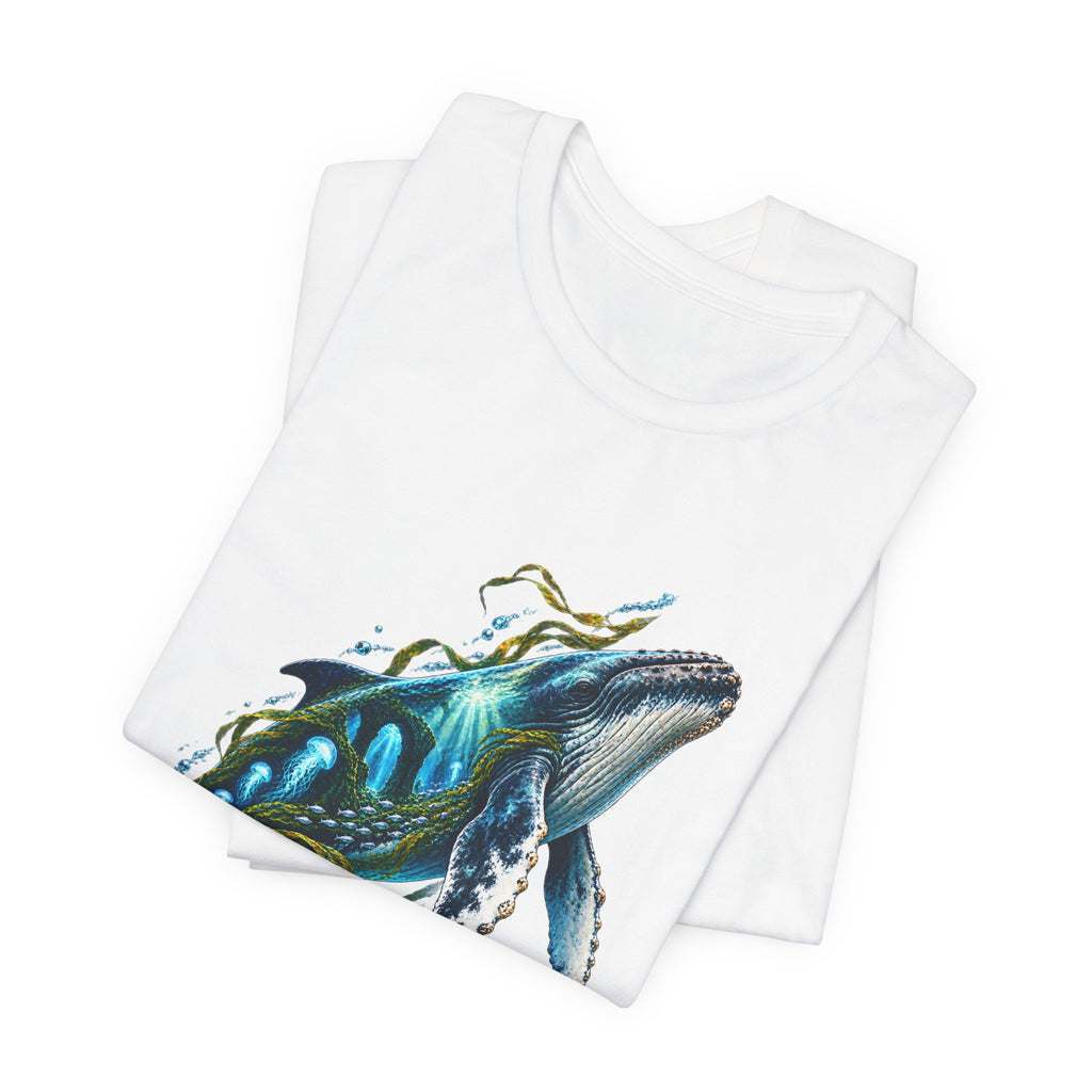 Whale Wave T-Shirt — Blue Humpback Ocean Art Tee