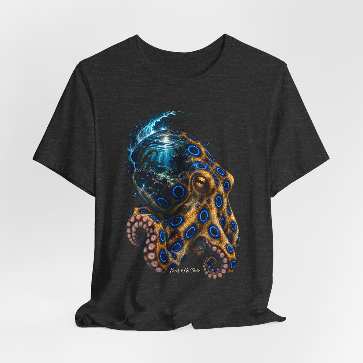 Blue-Ringed Octopus Graphic Tee — Electric Ocean Marine Life T-Shirt