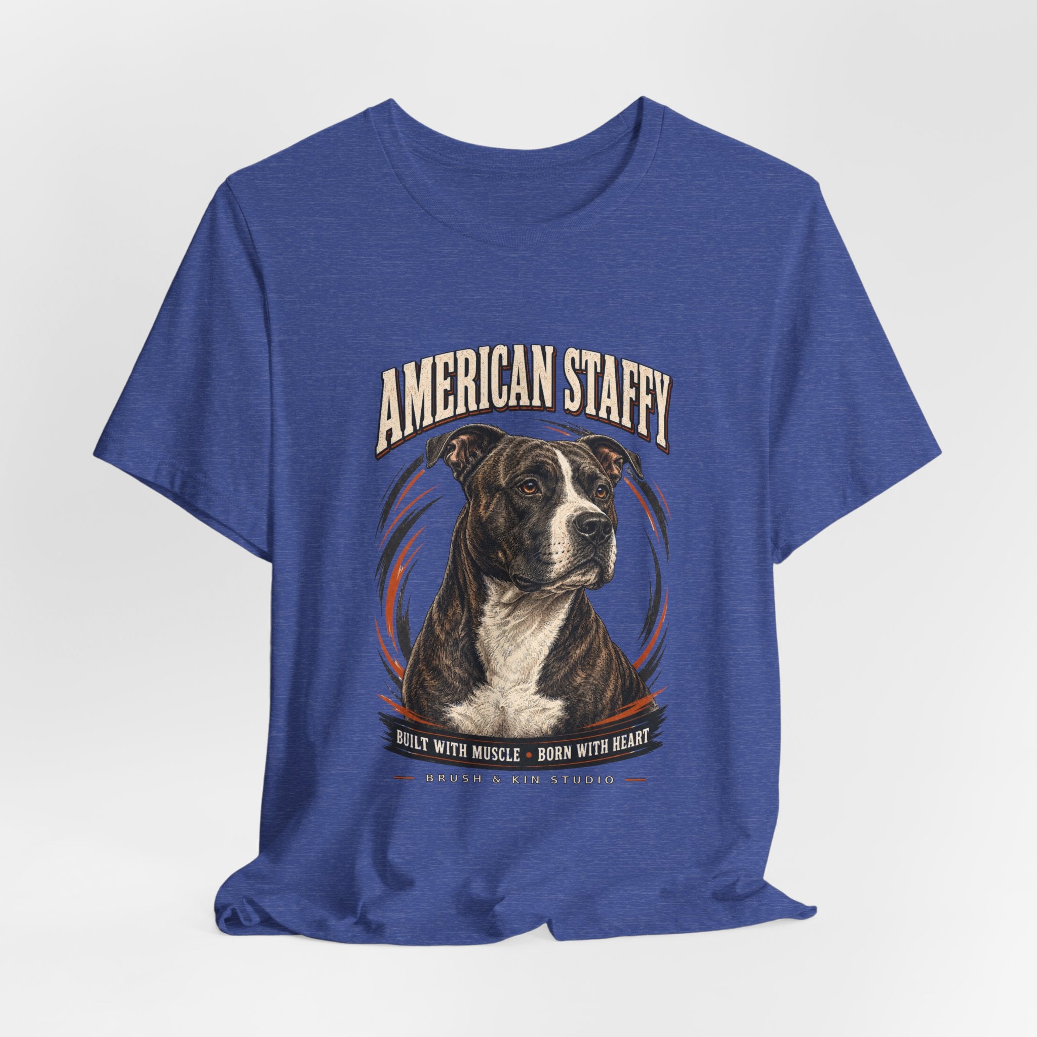 American Staffy Dog T-Shirt — "Soul With Muscles, Nose With Heart" Graphic Tee