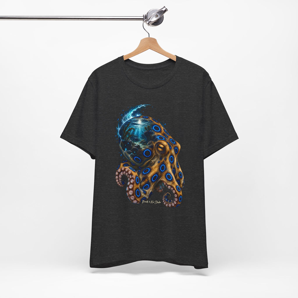 Blue-Ringed Octopus Graphic Tee — Electric Ocean Marine Life T-Shirt