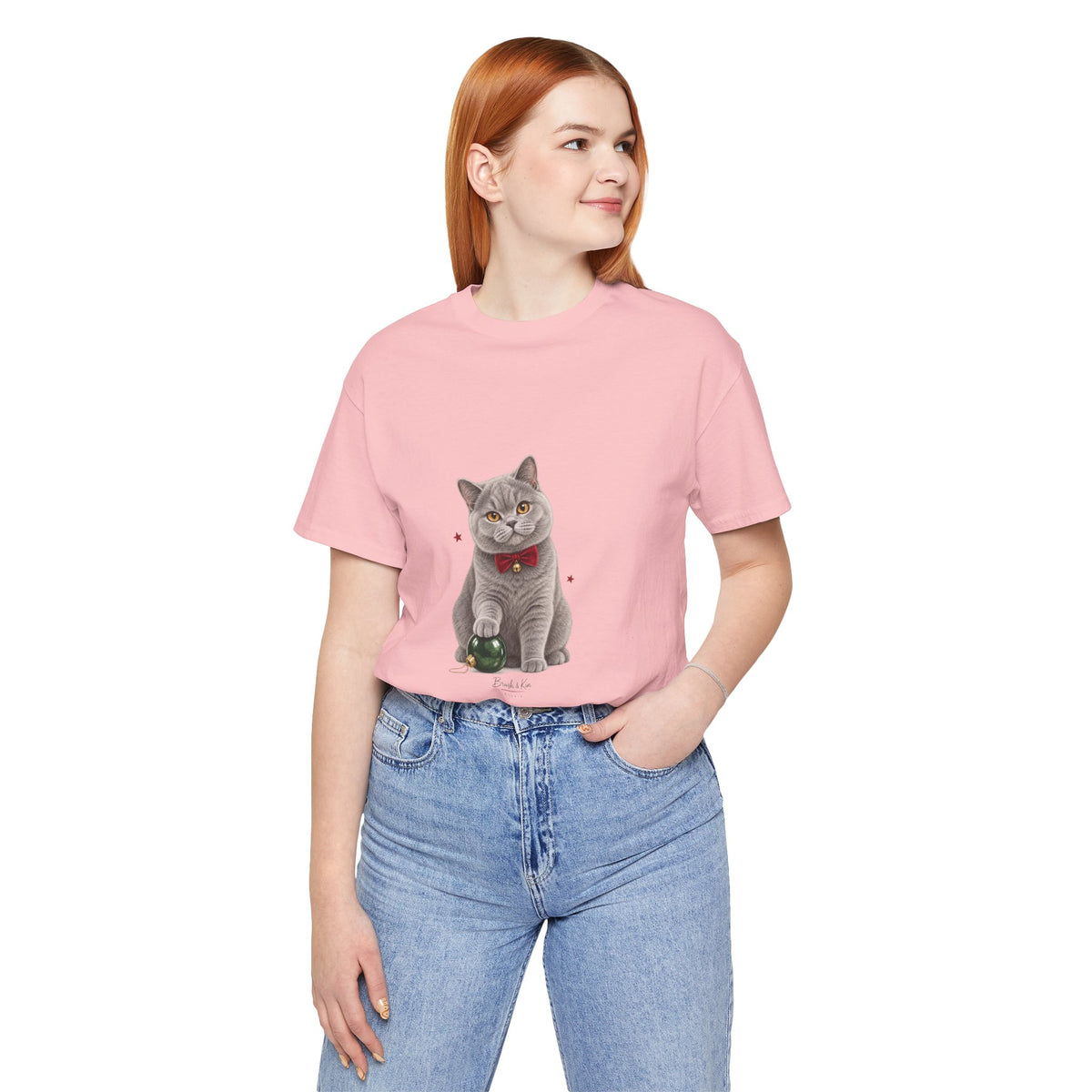 Christmas Cat with Bell Graphic Tee