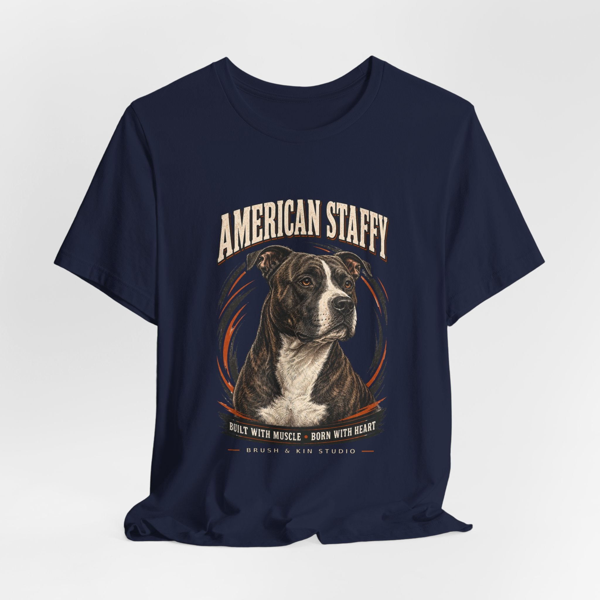 American Staffy Dog T-Shirt — "Soul With Muscles, Nose With Heart" Graphic Tee