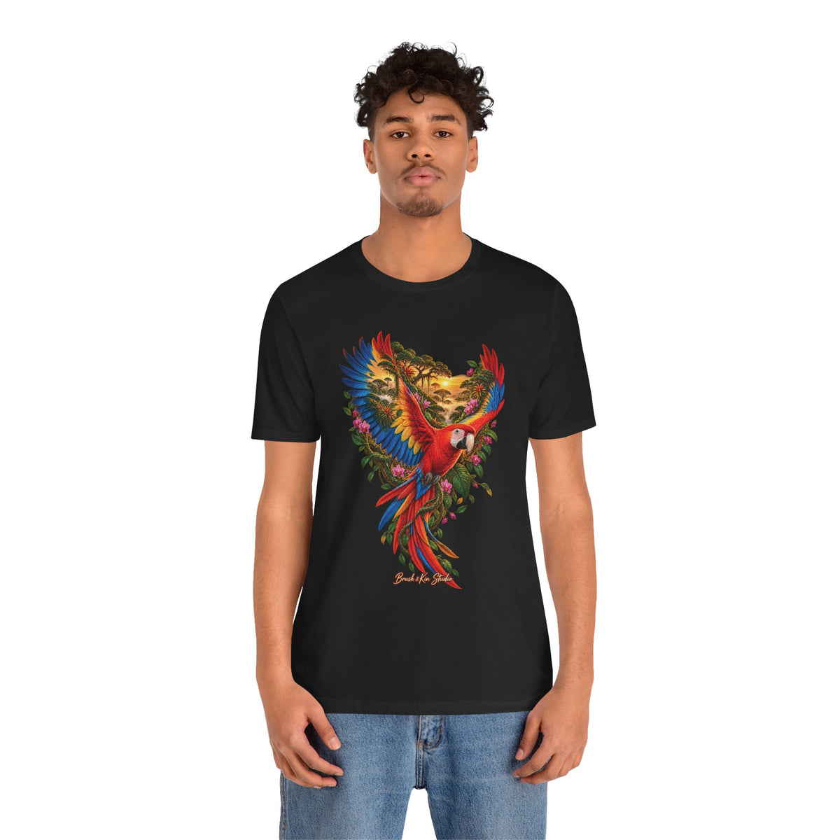 Macaw Paradise T‑Shirt — Colorful Tropical Parrot Graphic Tee