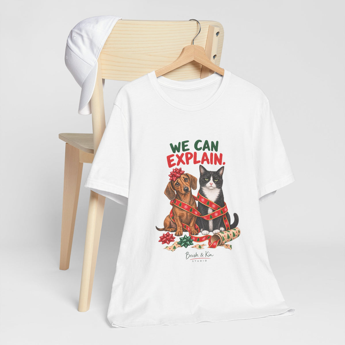 We Can Explain Christmas Pet Tee — Funny Dog & Cat T-Shirt