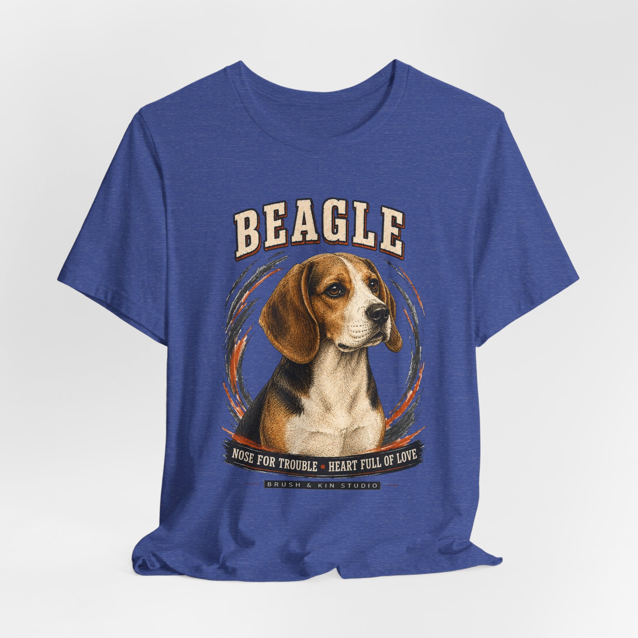 Beagle T-Shirt – 'Beagle: Nose for Trouble, Heart Full of Love' Graphic Tee