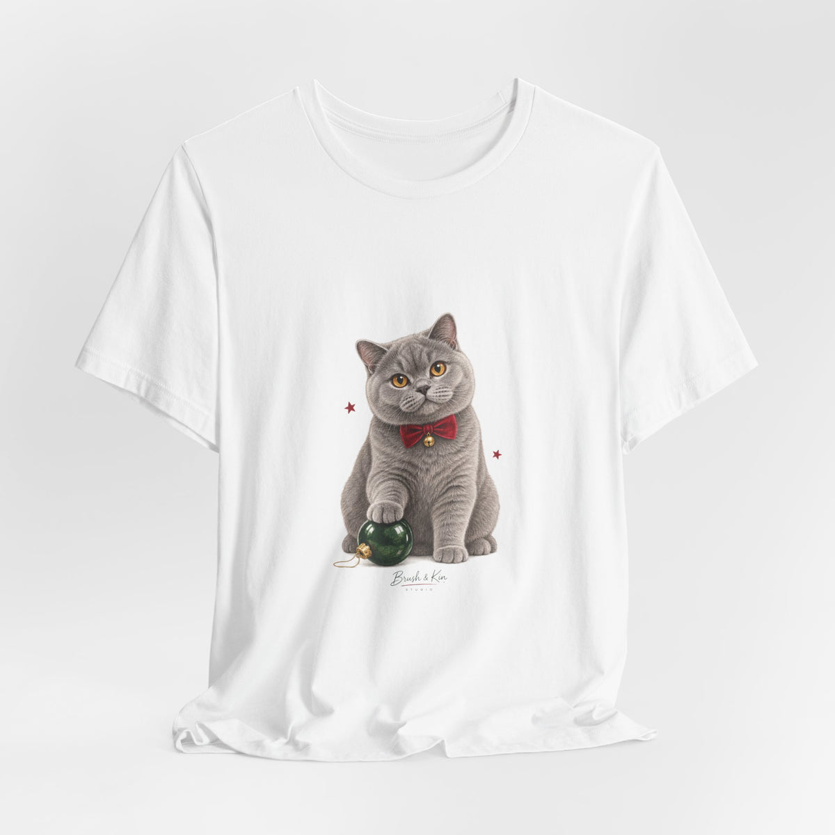 Christmas Cat with Bell Graphic Tee