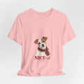Holiday Dog Tee — "Nice-ish" Jack Russell Shirt