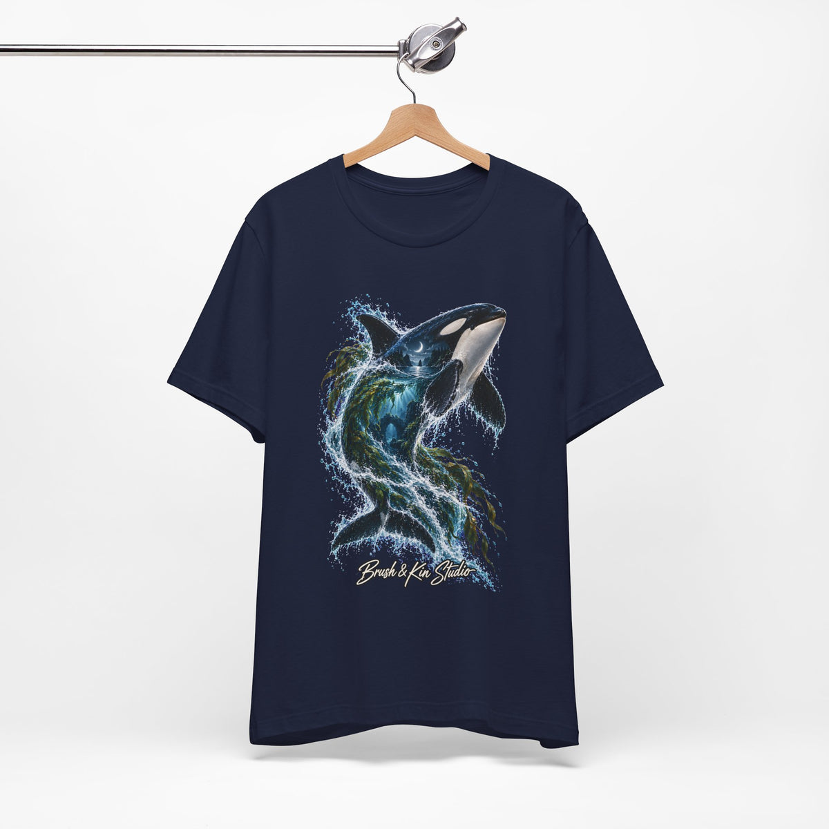 Orca Wave Surf T-Shirt — Bold Killer Whale Surfing Graphic Tee