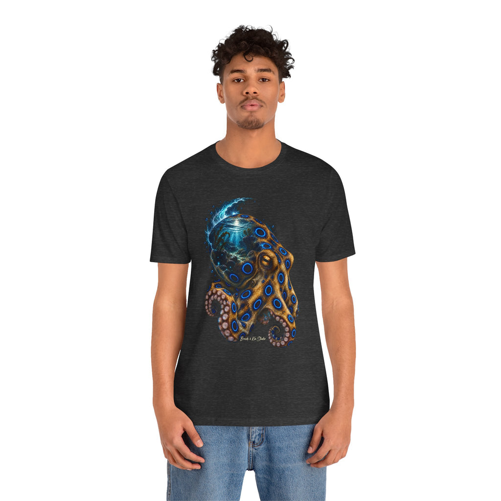 Blue-Ringed Octopus Graphic Tee — Electric Ocean Marine Life T-Shirt