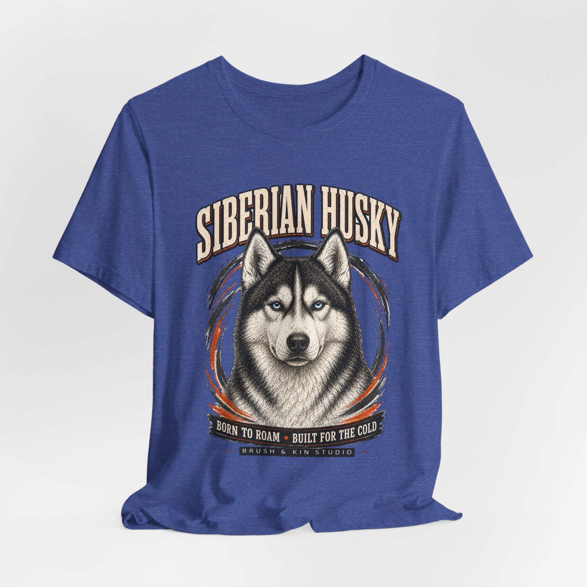Siberian Husky T-Shirt – "Born to Roam, Built for the Cold" Graphic Tee