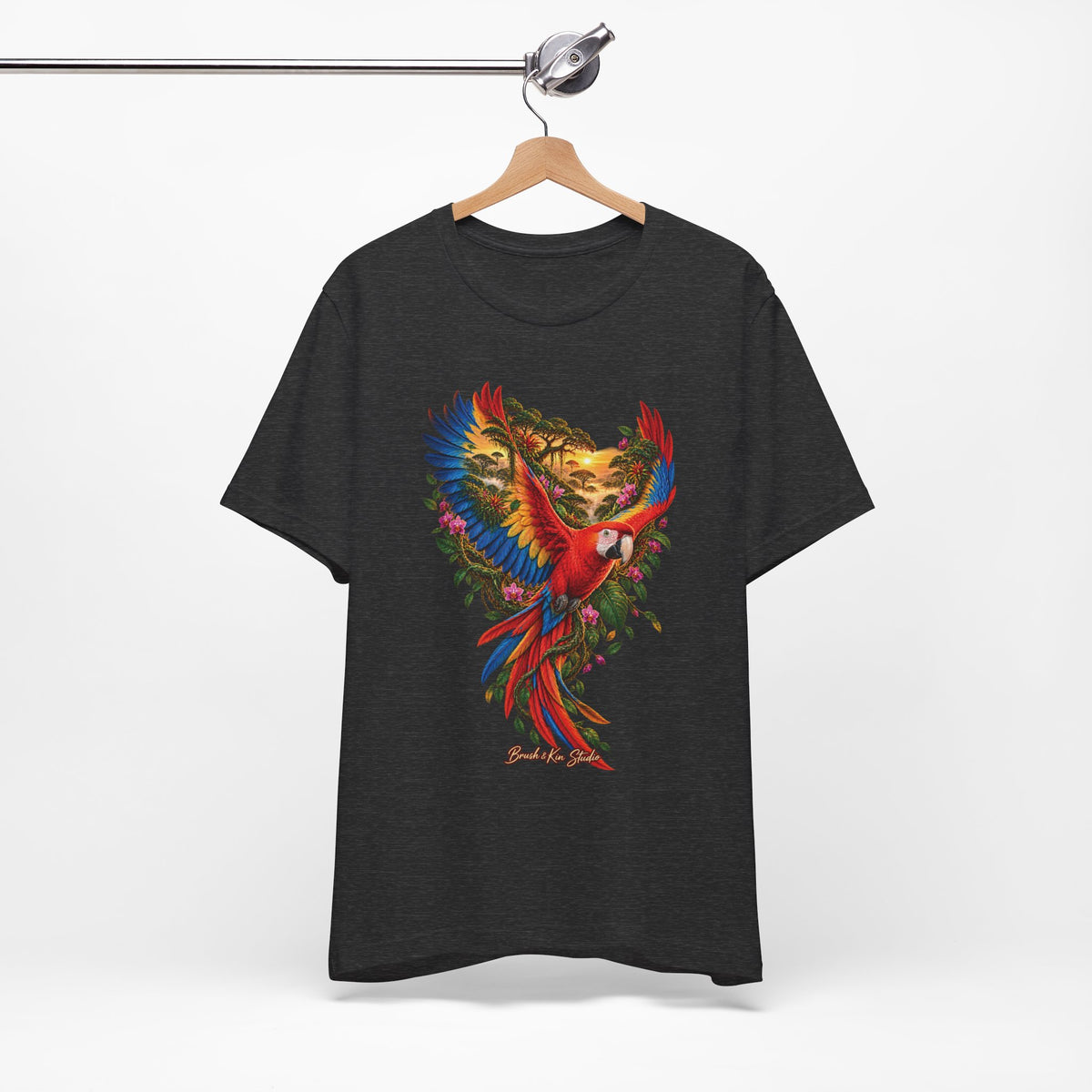 Macaw Paradise T‑Shirt — Colorful Tropical Parrot Graphic Tee