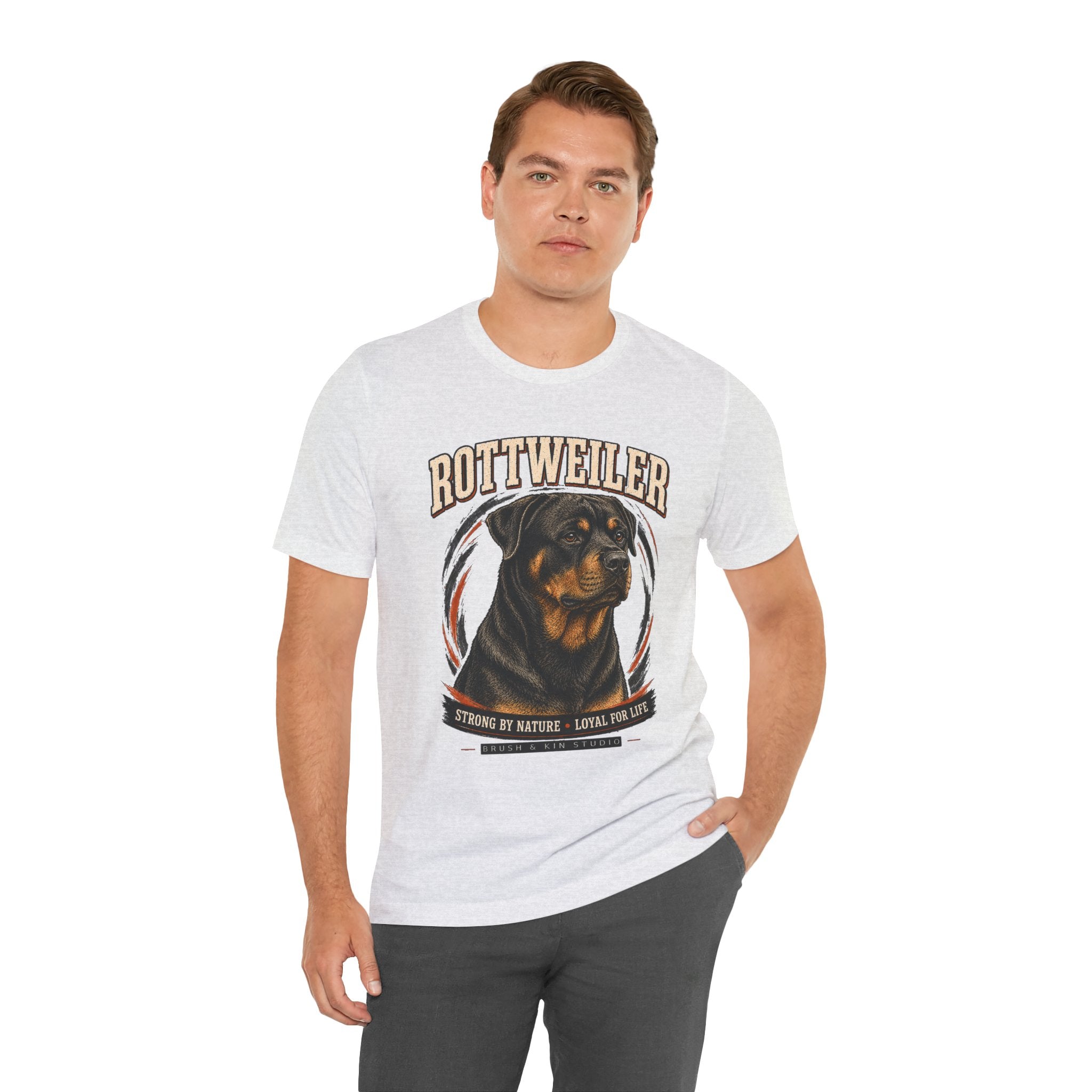 Rottweiler Tee — Strong by Nature, Loyal for Life Dog Lover T‑Shirt