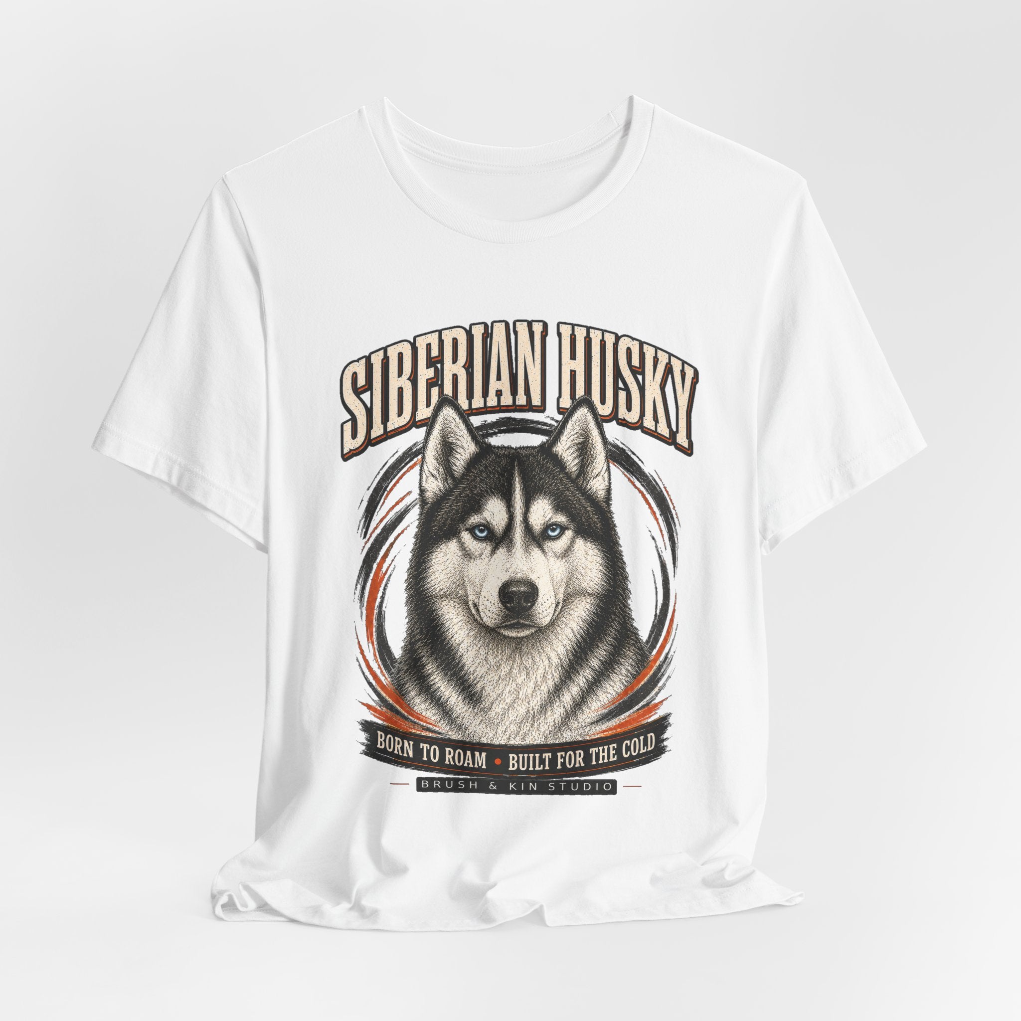 Siberian Husky T-Shirt – "Born to Roam, Built for the Cold" Graphic Tee