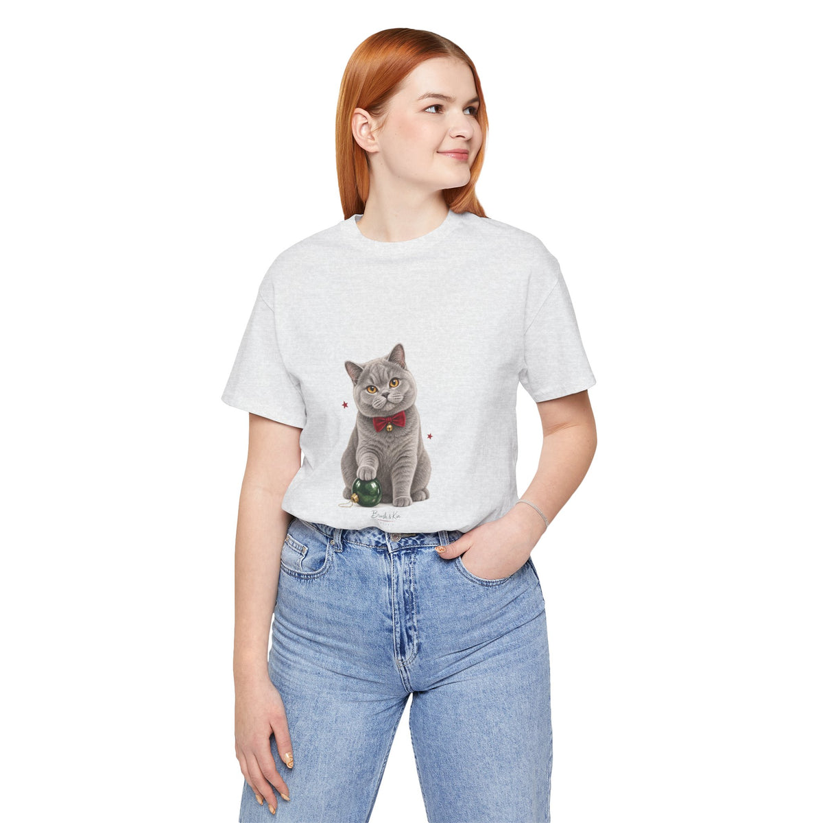 Christmas Cat with Bell Graphic Tee