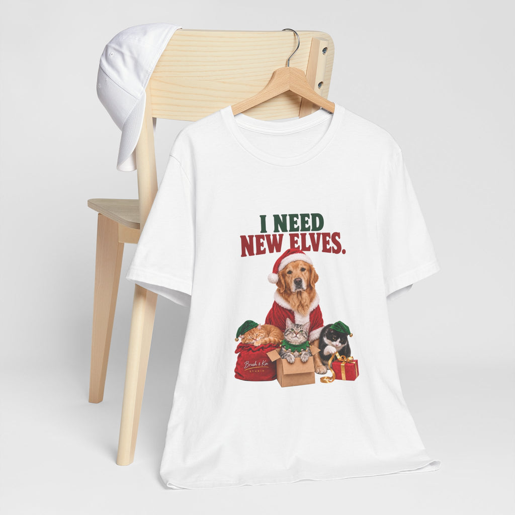 I Need New Elves Christmas Dog T-Shirt