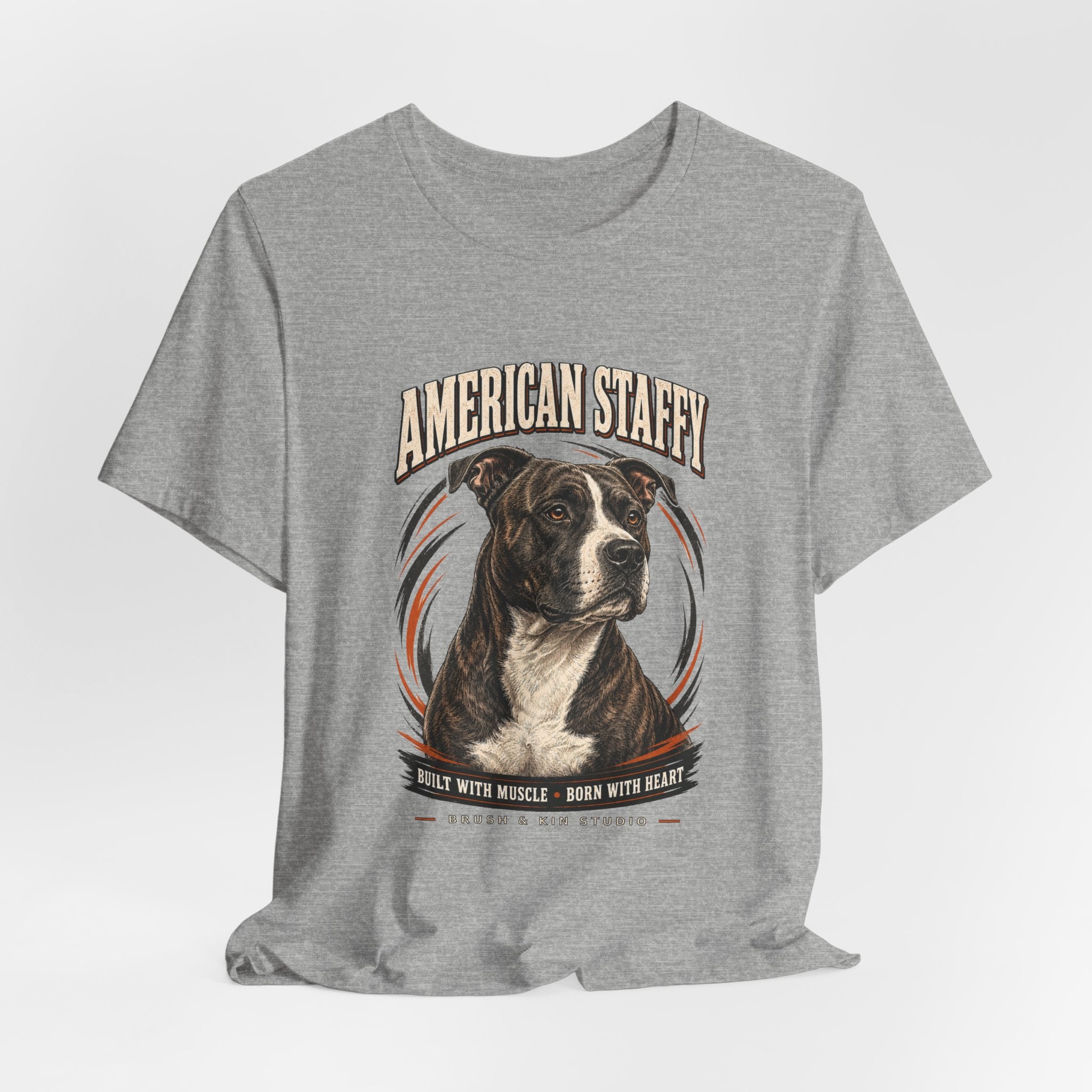 American Staffy Dog T-Shirt — "Soul With Muscles, Nose With Heart" Graphic Tee