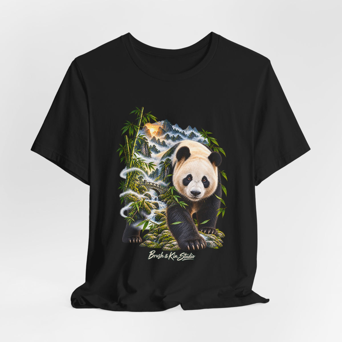 Panda Wilderness Tee — Cute Panda & Bamboo Graphic T-Shirt