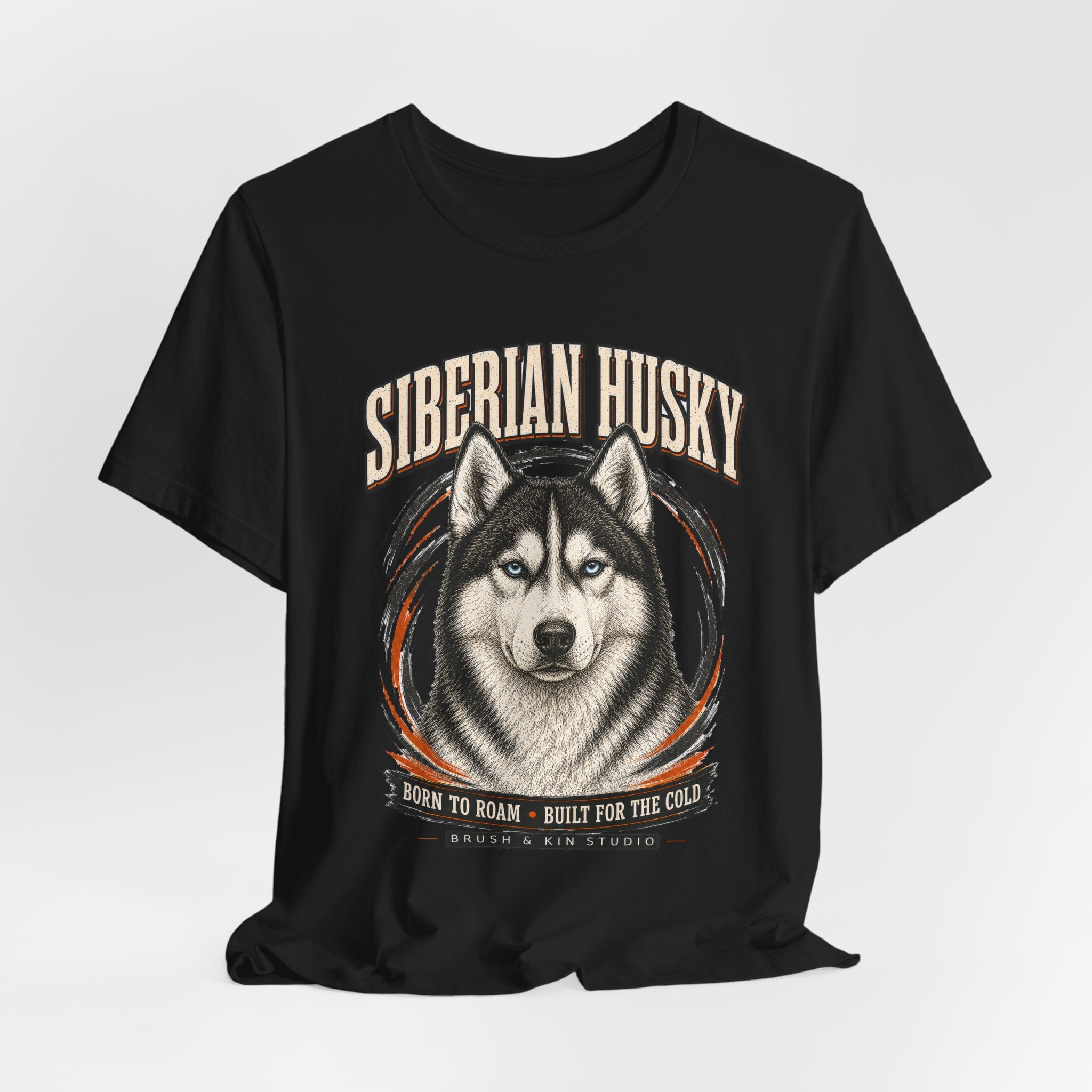 Siberian Husky T-Shirt – "Born to Roam, Built for the Cold" Graphic Tee