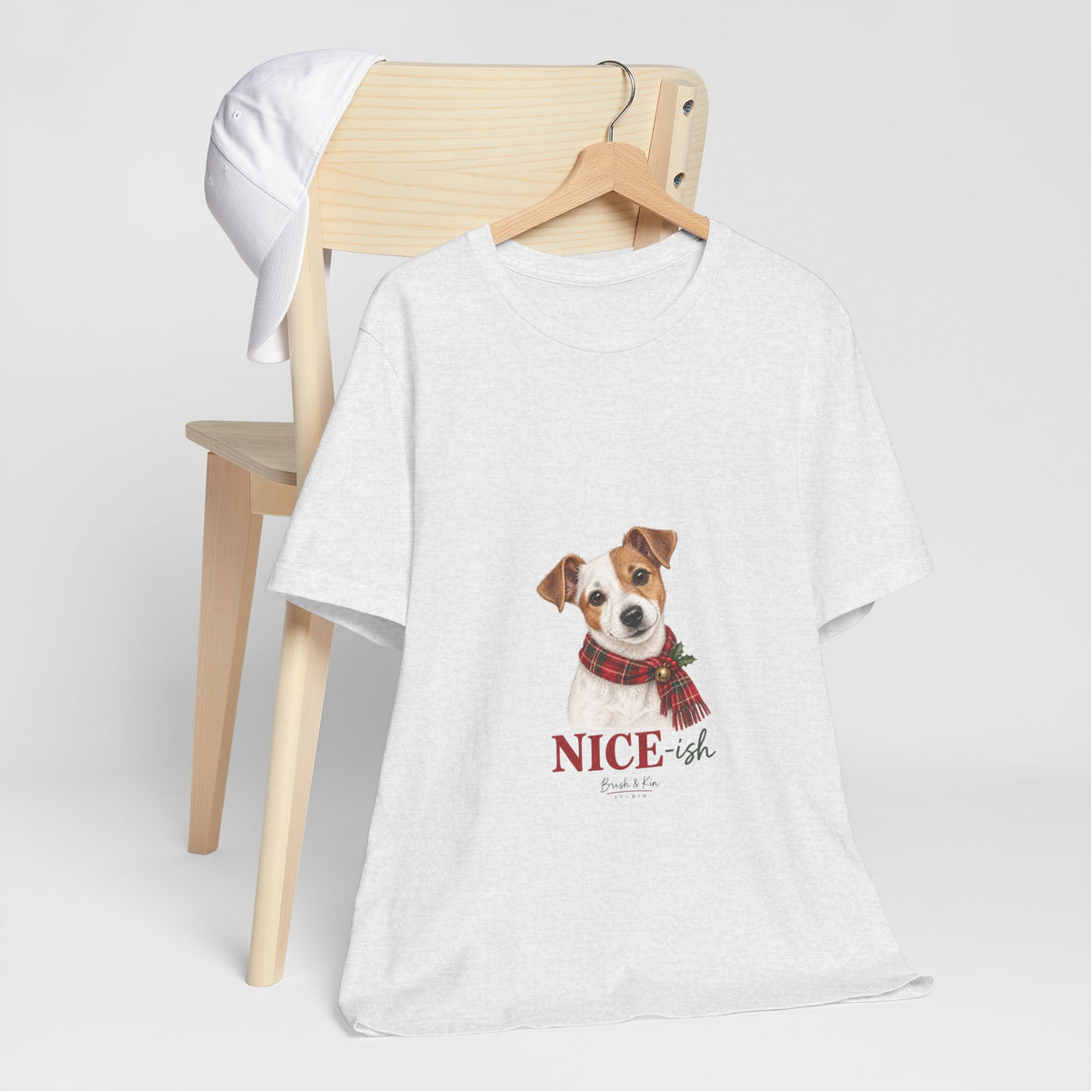 Holiday Dog Tee — "Nice-ish" Jack Russell Shirt