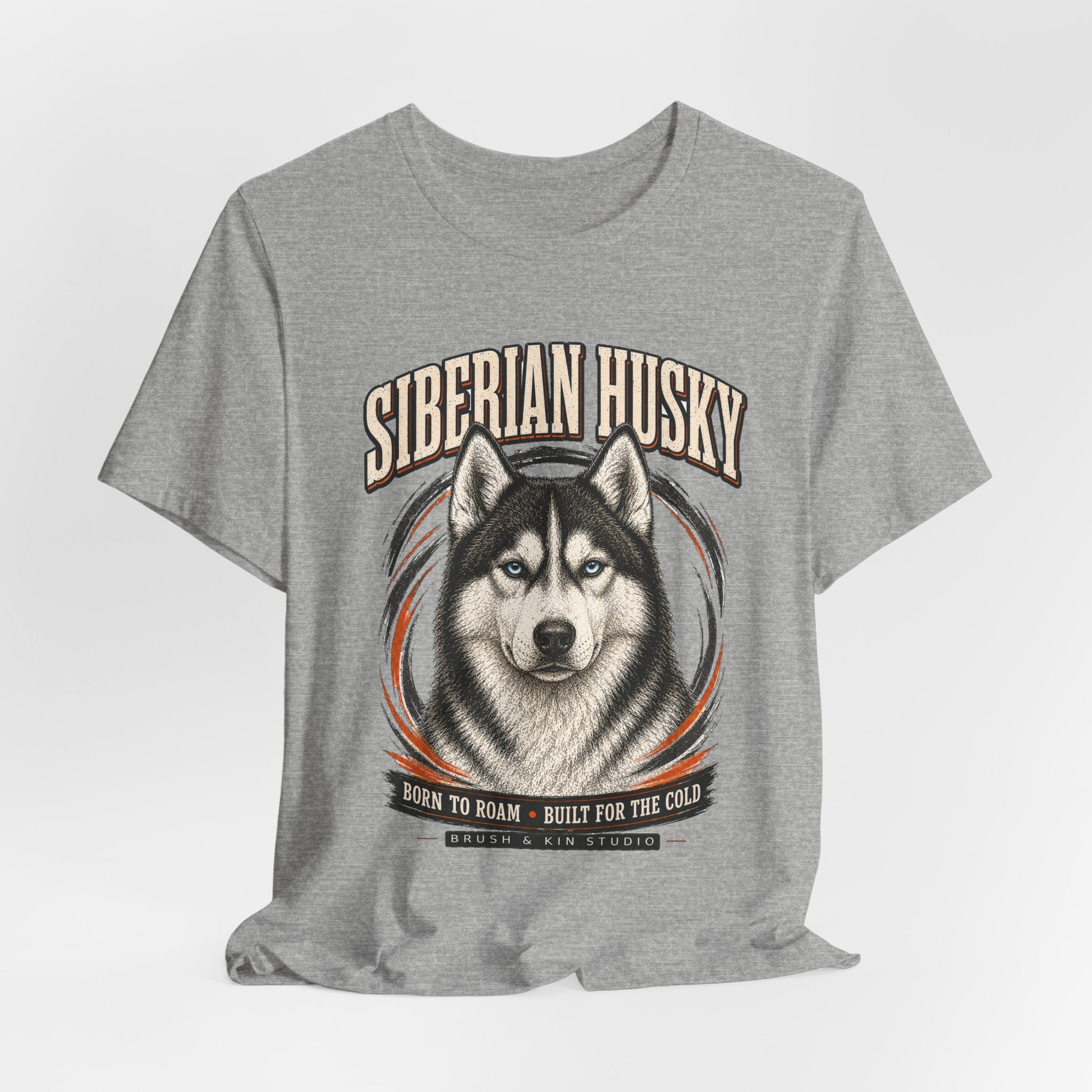 Siberian Husky T-Shirt – "Born to Roam, Built for the Cold" Graphic Tee
