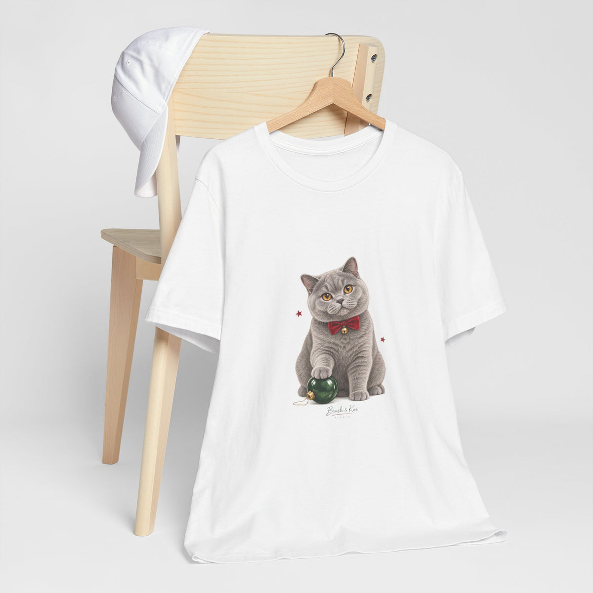 Christmas Cat with Bell Graphic Tee