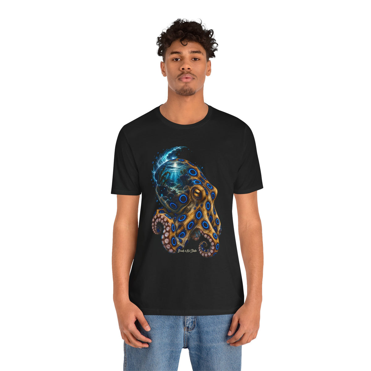 Blue-Ringed Octopus Graphic Tee — Electric Ocean Marine Life T-Shirt