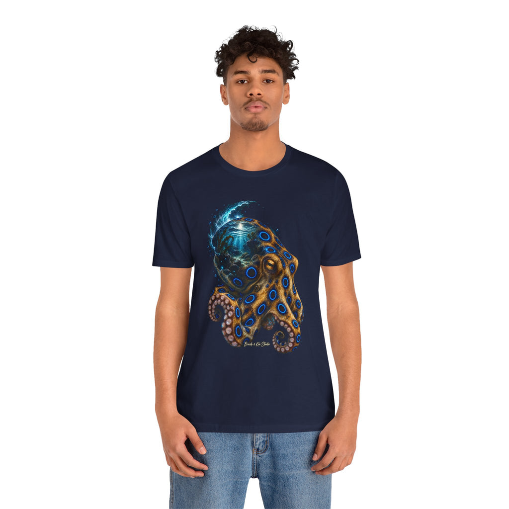 Blue-Ringed Octopus Graphic Tee — Electric Ocean Marine Life T-Shirt